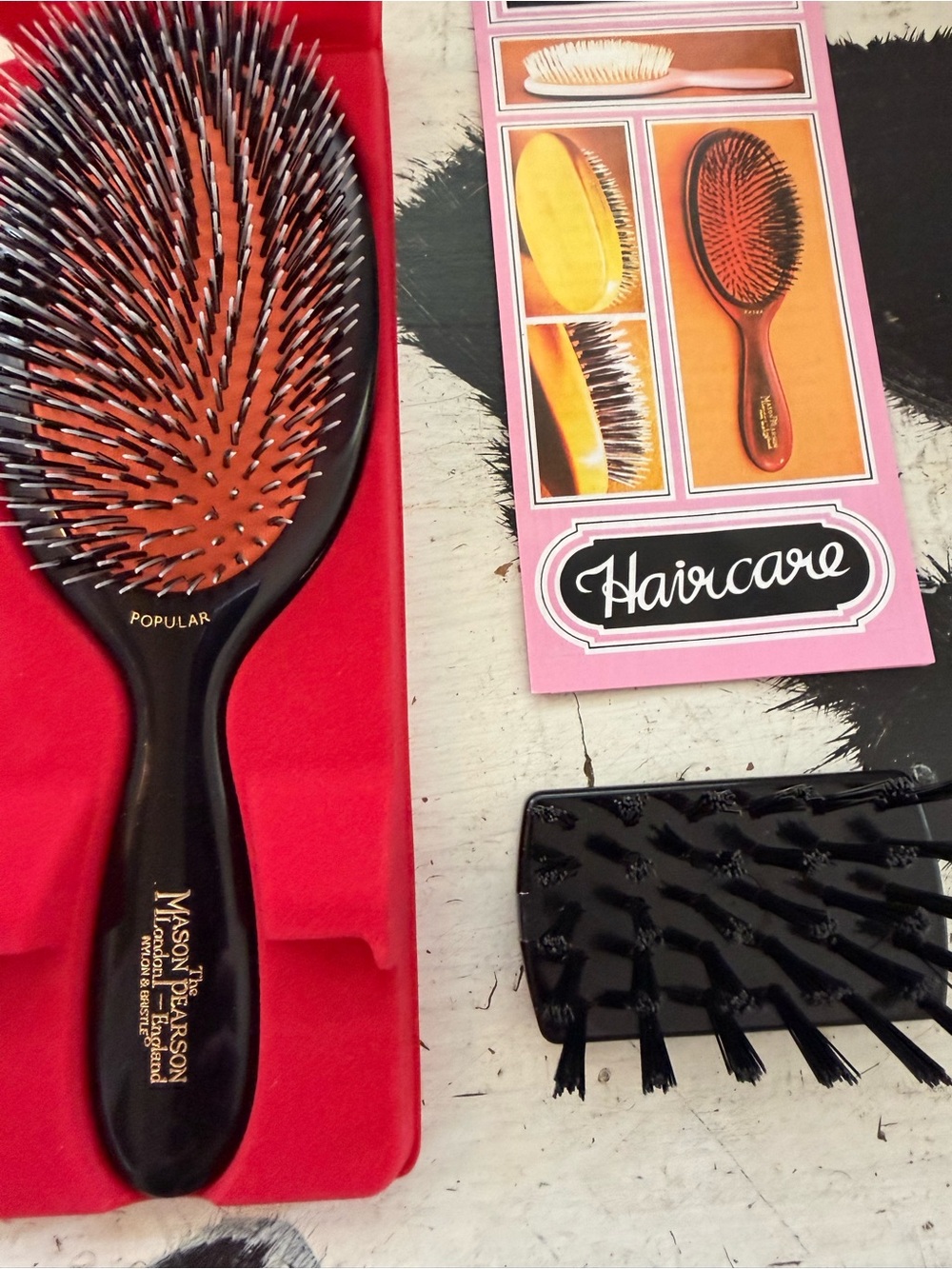 Mason Pearson Hair Brush - BN1 dark ruby Popular bristle & nylon - Picture 4 of 4